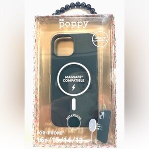 📱XO POPPY📱SILICONE MAGSAFE COMPATIBLE FOR 16e/15/14/13 IPHONE CASE📲